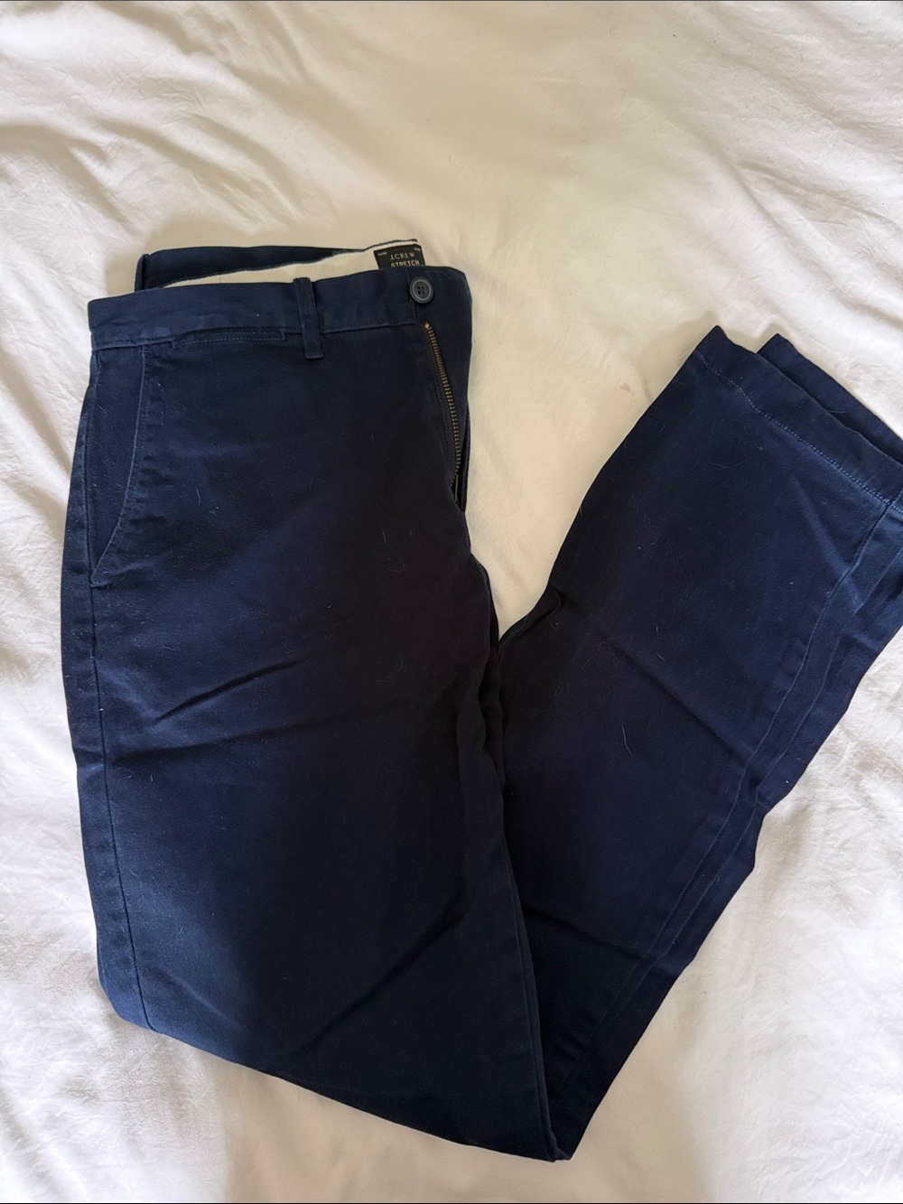 Men's J Crew Navy Chino Pants - Stretch Fit